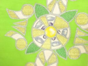 アンティーク　川島織物製　華紋模様織り出し名古屋帯